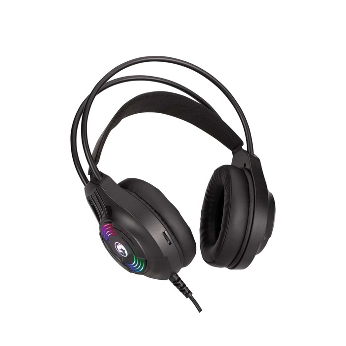 Наушники Marvo H8326, игровые, полноразмерные, микрофон, USB + 2*3.5mm, 1.8 м, RGB, чёрные Наушники Marvo H8326, игровые, полноразмерные, микрофон, USB + 2*3.5mm, 1.8 м, RGB, чёрные