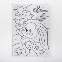 Фреска песком «Зайка» + блёстки и фольга Фреска песком «Зайка» + блёстки и фольга