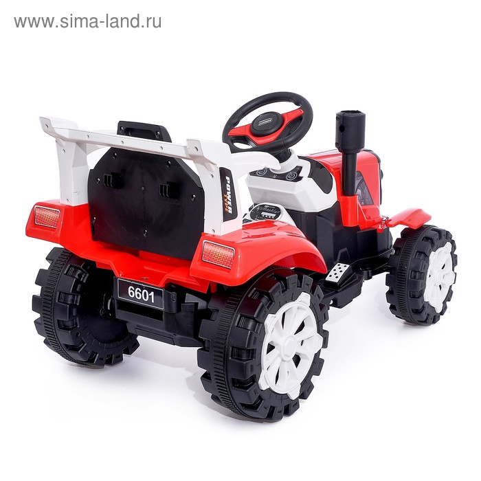 Электромобиль «Трактор», с прицепом, 2 мотора, цвет красный Электромобиль «Трактор», с прицепом, 2 мотора, цвет красный