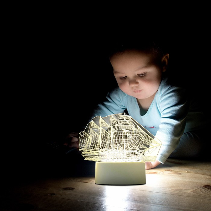 Светильник  Светильник "Фрегат" LED белый от сети 9,5х15х16см RISALUX