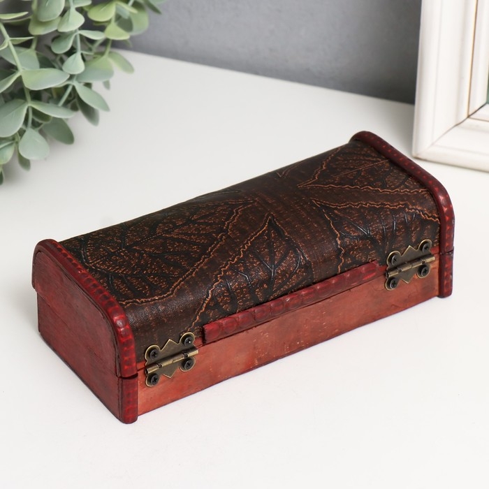 Шкатулка-купюрница дерево Шкатулка-купюрница дерево "Листья" 5,5х17,5х8 см