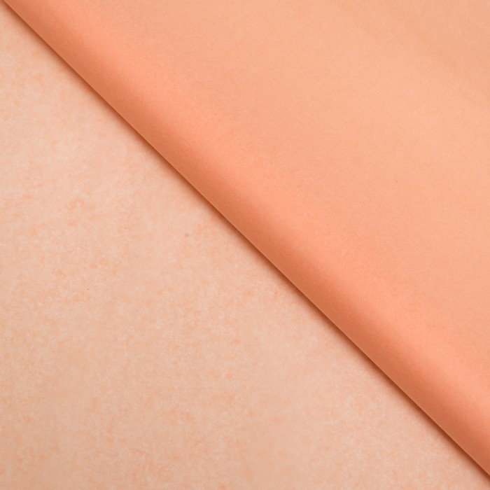 Бумага упаковочная тишью, персиковый, 50см х 10 м