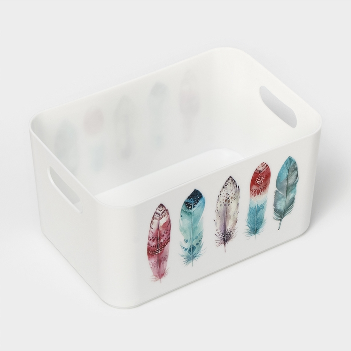 Корзина для хранения Serenity, 2,3 л, 23×15×12 см, цвет снежно-белый Корзина для хранения Serenity, 2,3 л, 23×15×12 см, цвет снежно-белый