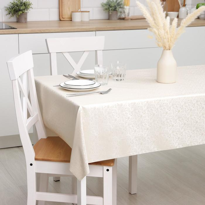 Клеёнка на стол, на тканевой основе, рулон 20 метров, ширина 137 см, толщина 0,25 мм, цвет белый Клеёнка на стол, на тканевой основе, рулон 20 метров, ширина 137 см, толщина 0,25 мм, цвет белый