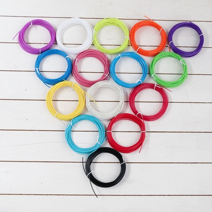 Пластик Luazon PLA-15, для 3D ручки, 15 цветов по 10 метров Пластик Luazon PLA-15, для 3D ручки, 15 цветов по 10 метров