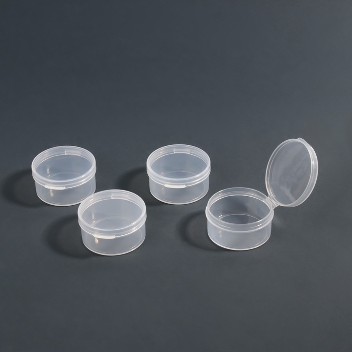 Набор органайзеров для декора, 4 шт, d = 4 × 1,9 см, цвет прозрачный