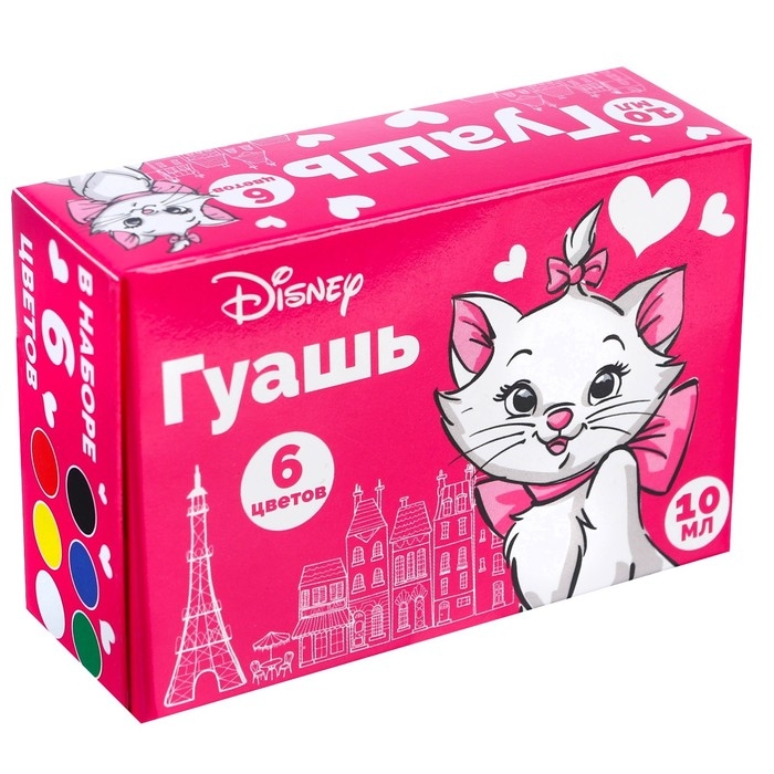 Гуашь 6 цветов по 10 мл, Коты-аристократы Гуашь 6 цветов по 10 мл, Коты-аристократы