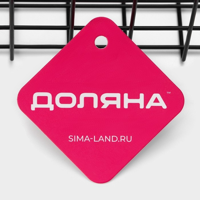 Корзина на липучках Доляна, 29×12×11,5 см, цвет чёрный Корзина на липучках Доляна, 29×12×11,5 см, цвет чёрный