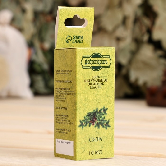 Эфирное масло  Эфирное масло "Сосна", флакон-капельница, аннотация, 10 мл, "Добропаровъ"