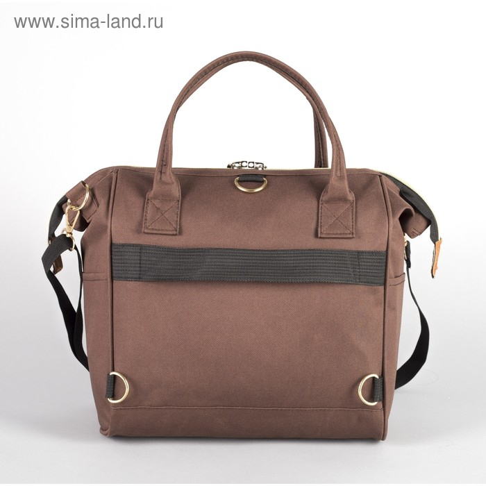 Сумка-рюкзак 2 в 1 на колёсах 18 Сумка-рюкзак 2 в 1 на колёсах 18", отдел на молнии, наружный карман, цвет коричневый