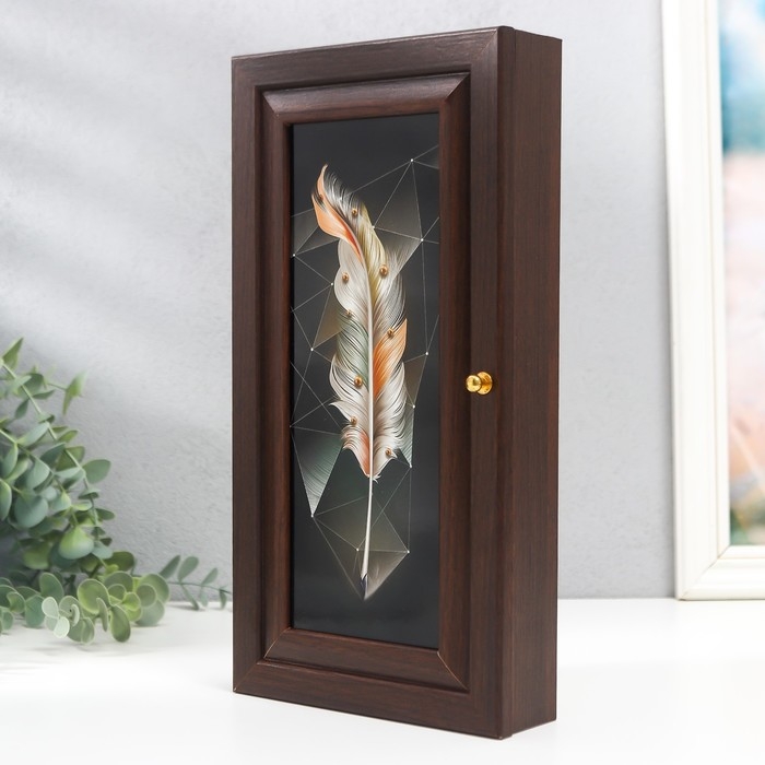 Ключница Ключница "Перо" венге 16х31 см МИКС