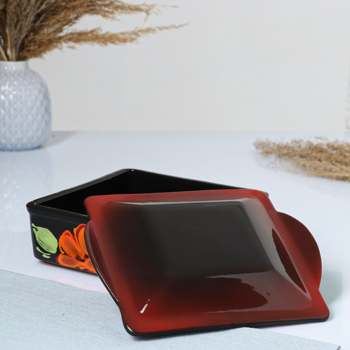 Набор для холодца  Набор для холодца "Квадро" 3х0,9л, мак на черном