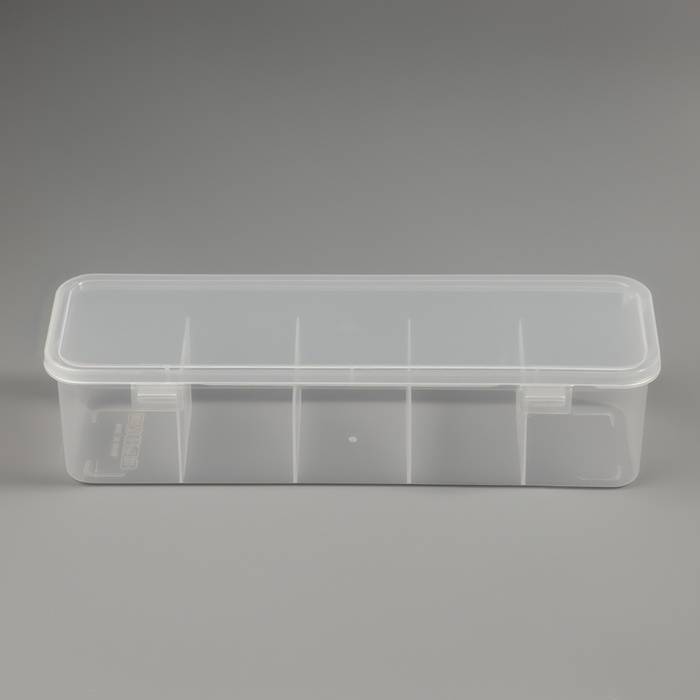 Органайзер для хранения, с крышкой, 28×9×7 см, прозрачный Органайзер для хранения, с крышкой, 28×9×7 см, прозрачный