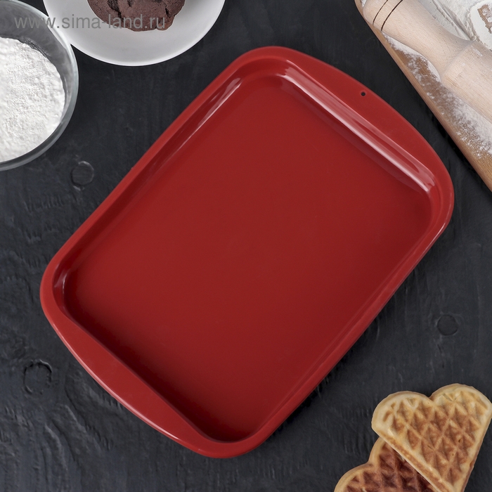 Форма для выпечки Доляна &laquo;Прямоугольник&raquo;, силикон, 27&times;18 см, цвет МИКС