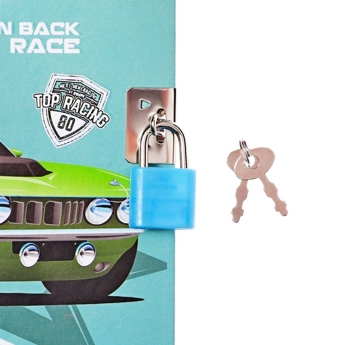 Записная книжка подарочная, 45 листов, линия, на замке, на гребне, Машина зеленая(17,8х13см) 10549 Записная книжка подарочная, 45 листов, линия, на замке, на гребне, Машина зеленая(17,8х13см) 10549