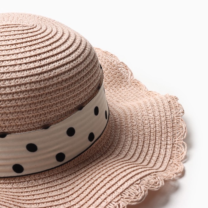 Шляпа для девочки Шляпа для девочки "Леди" MINAKU, р-р 52, цв.розовый