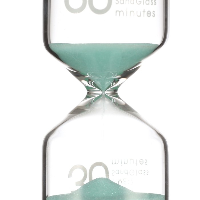Песочные часы Happy time, на 30 минут, 12,5 х 4.5 см, бирюзовые Песочные часы Happy time, на 30 минут, 12,5 х 4.5 см, бирюзовые