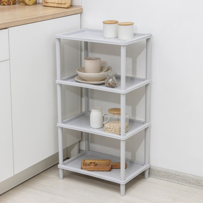 Этажерка напольная 4-х секционная «Флавия», цвет МИКС Этажерка напольная 4-х секционная «Флавия», цвет МИКС