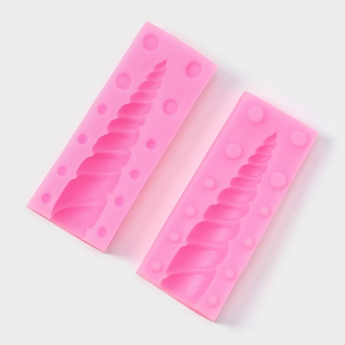 Молд «Рог единорога», силикон, 10×8 см, цвет МИКС Молд «Рог единорога», силикон, 10×8 см, цвет МИКС