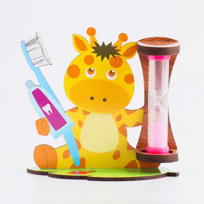 Песочные часы для чистки зубов Песочные часы для чистки зубов "Жираф", таймер 3 минуты