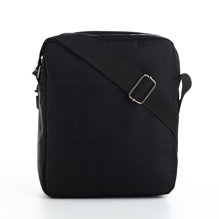 Сумка мужская на молниях, наружный карман, цвет чёрный Сумка мужская на молниях, наружный карман, цвет чёрный