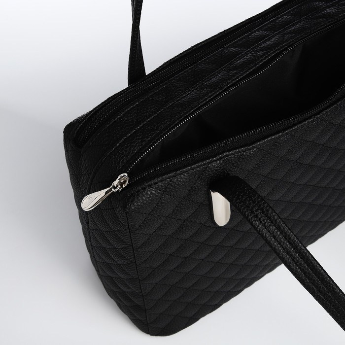 Сумка женская TEXTURA, тоут, средний размер, цвет чёрный