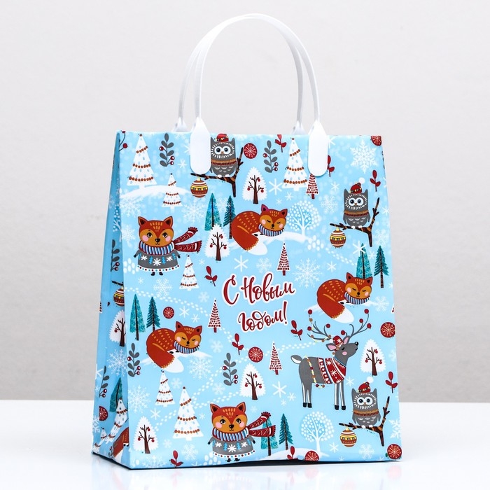 Новый год. Пакет  Новый год. Пакет "Холодок", мягкий пластик, 22,5 х 25,5 см.