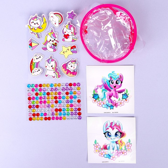 Набор для творчества «Сумочка с наклейками. Единорожки» Набор для творчества «Сумочка с наклейками. Единорожки»