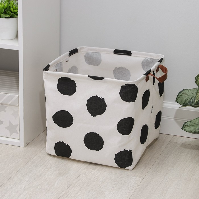 Корзина для хранения «Далматин», 33×33×31 см, цвет чёрно-белый Корзина для хранения «Далматин», 33×33×31 см, цвет чёрно-белый