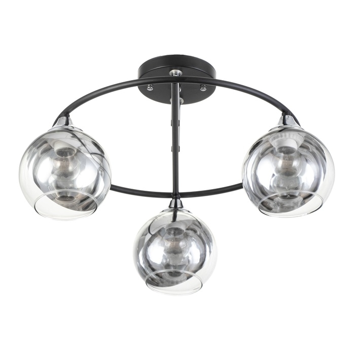 Люстра Люстра "Капель" 3х60Вт Е27 Чёрный 49х49х25,5см