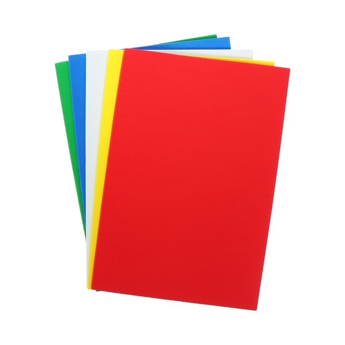 Фоамиран цветной A4 Фоамиран цветной A4 "deVENTE" 5 цветов х 5 листов, толщина 5 мм, пластиковый пакет с европодвесом