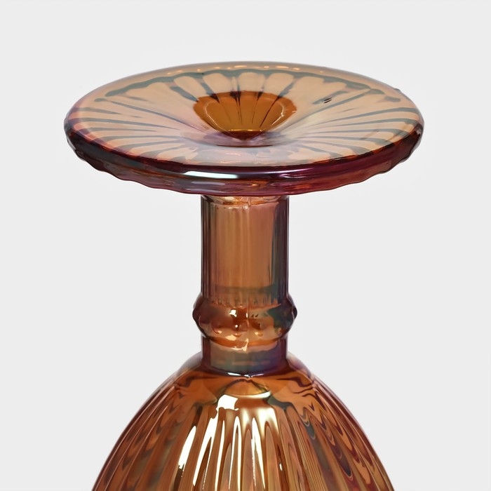 Бокал для вина из стекла Magistro «Босфор», 250 мл, 8,5×16,5 см, цвет градиент золото Бокал для вина из стекла Magistro «Босфор», 250 мл, 8,5×16,5 см, цвет градиент золото