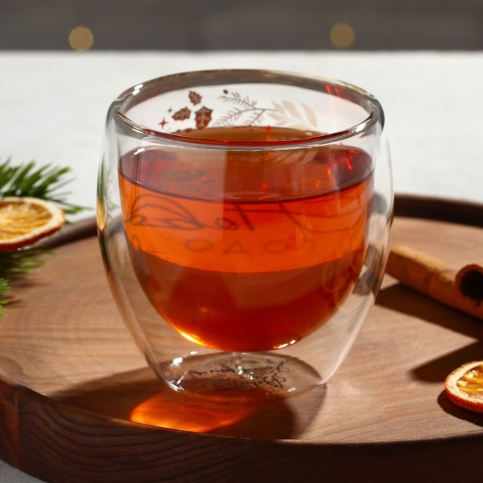 Новый год. Стакан с двойными стенками «С новым годом», 250 мл Новый год. Стакан с двойными стенками «С новым годом», 250 мл