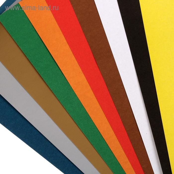 Картон цветной А4, 10 листов, 10 цветов, ЗХК Картон цветной А4, 10 листов, 10 цветов, ЗХК "Цветик", 220 г/м, 1021735