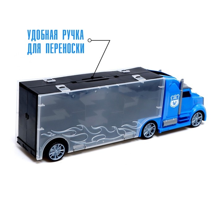 Грузовик &laquo;Перевозчик&raquo;, в комплекте 6 машин и дорожные знаки