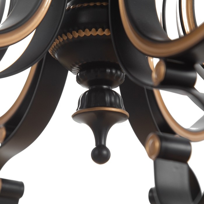 Люстра Люстра "Барселона" 6хЕ27 40Вт черно-золотой 72х72х26 см BayerLux