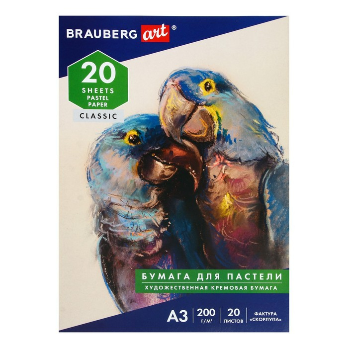Папка для пастели А3, 297 х 420 мм, 20 листов, тонированная бумага, слоновая кость, ГОЗНАК  Папка для пастели А3, 297 х 420 мм, 20 листов, тонированная бумага, слоновая кость, ГОЗНАК "Скорлупа", блок 200 г/м²