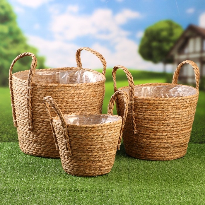 Набор кашпо  Набор кашпо "Инга" 20,5х25/25,5х30/30х33см