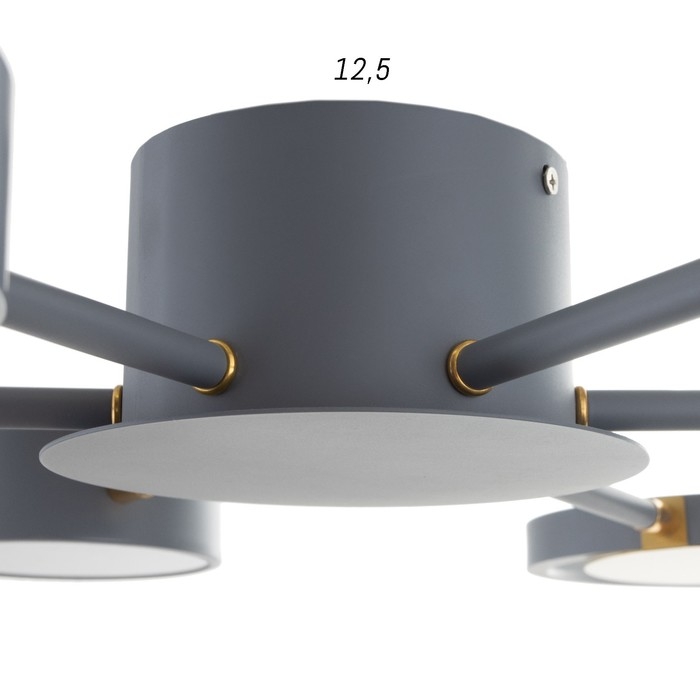 Люстра с ПДУ 2301/6GR LED 120Вт 3000-6000К серый 75х75х8 см BayerLux