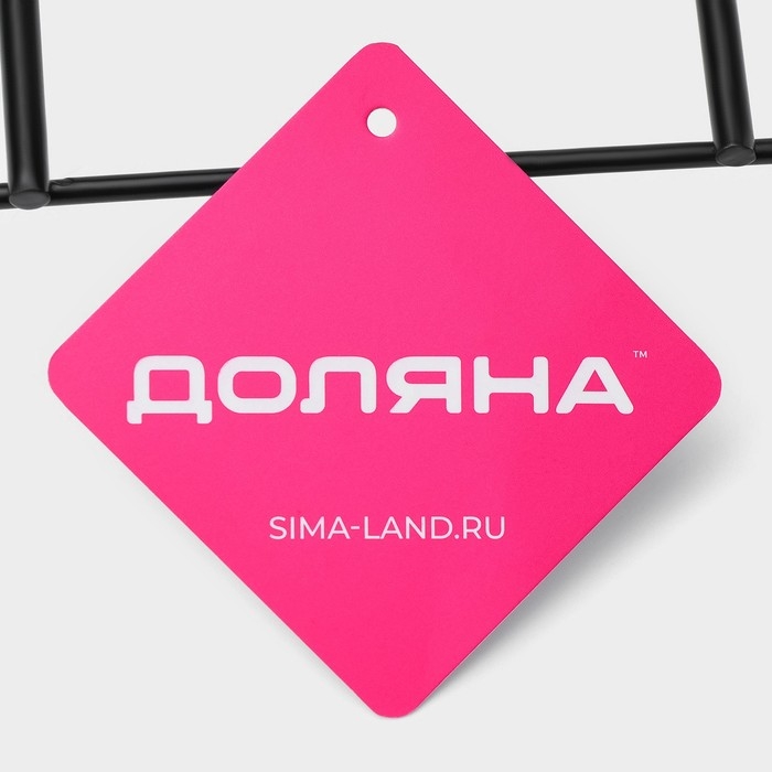 Держатель для кружек подвесной Доляна, на 10 предметов, 27,8×18,5×7,5 см, цвет чёрный