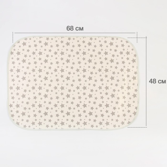 Клеенка подкладная 48х68 см., с ПВХ, с окантовкой, с рисунком Клеенка подкладная 48х68 см., с ПВХ, с окантовкой, с рисунком