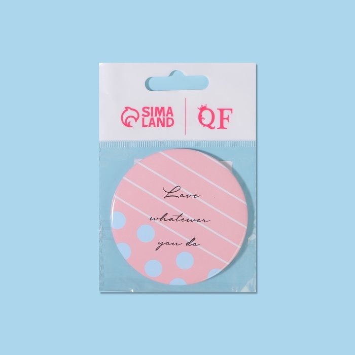 Зеркало карманное «Надписи», d = 7 см, цвет МИКС