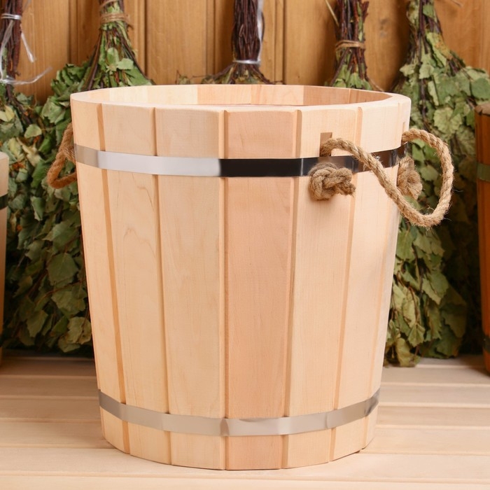 Запарник из ольхи 15 л, с пластиковой вставкой Запарник из ольхи 15 л, с пластиковой вставкой