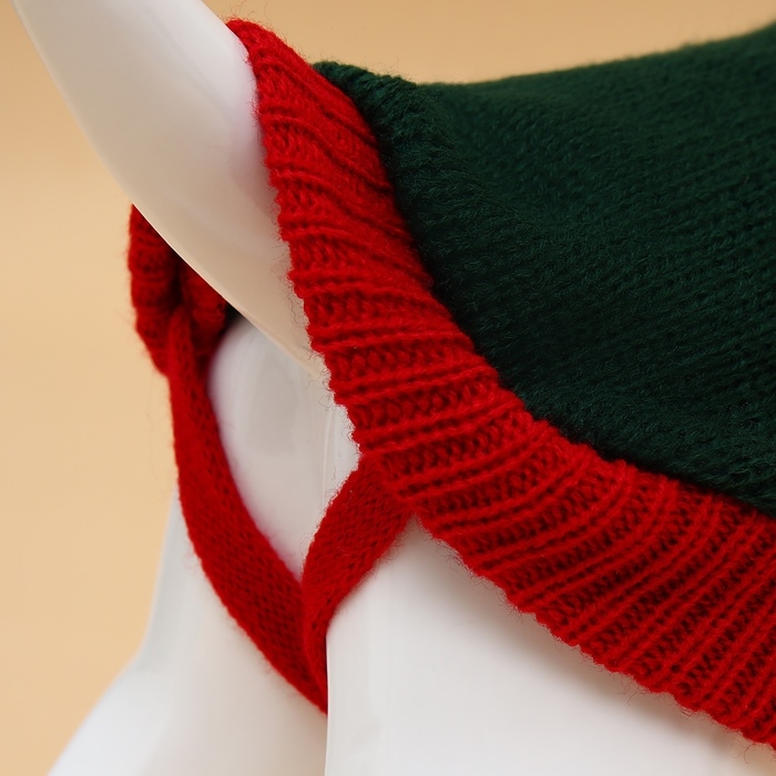 Свитер  Свитер "Рога удачи", размер XS (ДС 20 см, ОШ 17, ОГ 23-37), зелёный