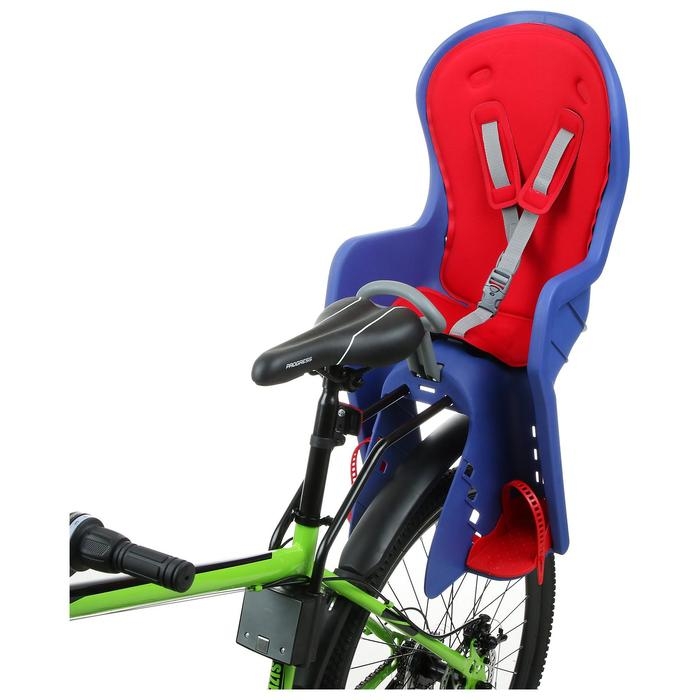 Велокресло заднее BQ-9 с ручкой, крепление на раму с кнопкой, цвет синий Велокресло заднее BQ-9 с ручкой, крепление на раму с кнопкой, цвет синий