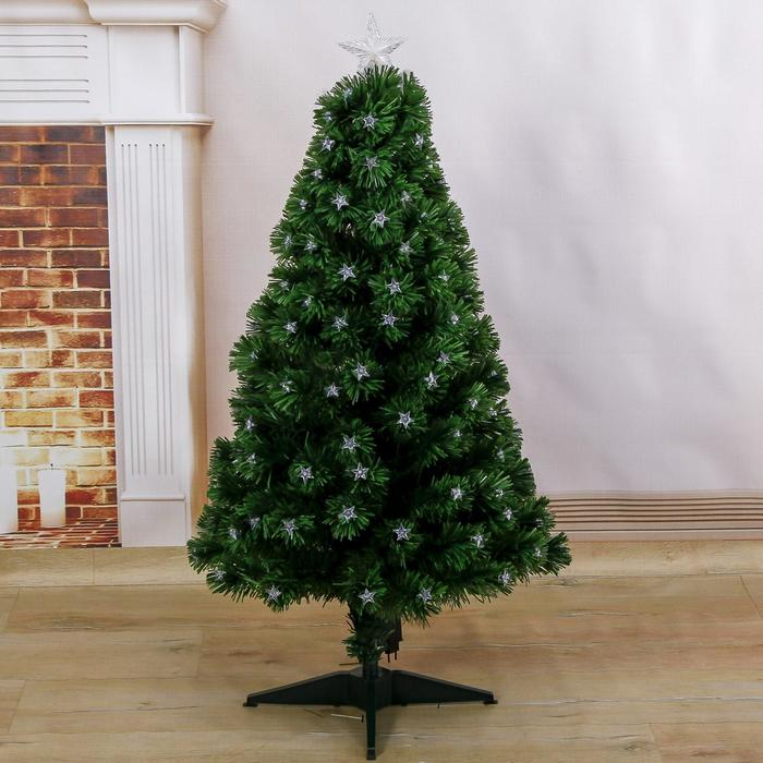 Ёлка фиброоптическая Ёлка фиброоптическая "Звезда" 120 см, d нижнего яруса 65 см, 125 веток мод.T797V12-120