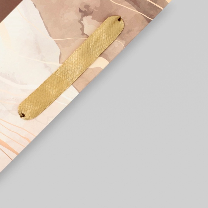 Пакет подарочный ламинированный с широким дном, Пакет подарочный ламинированный с широким дном,"Подарок", 25 × 19 × 18 см