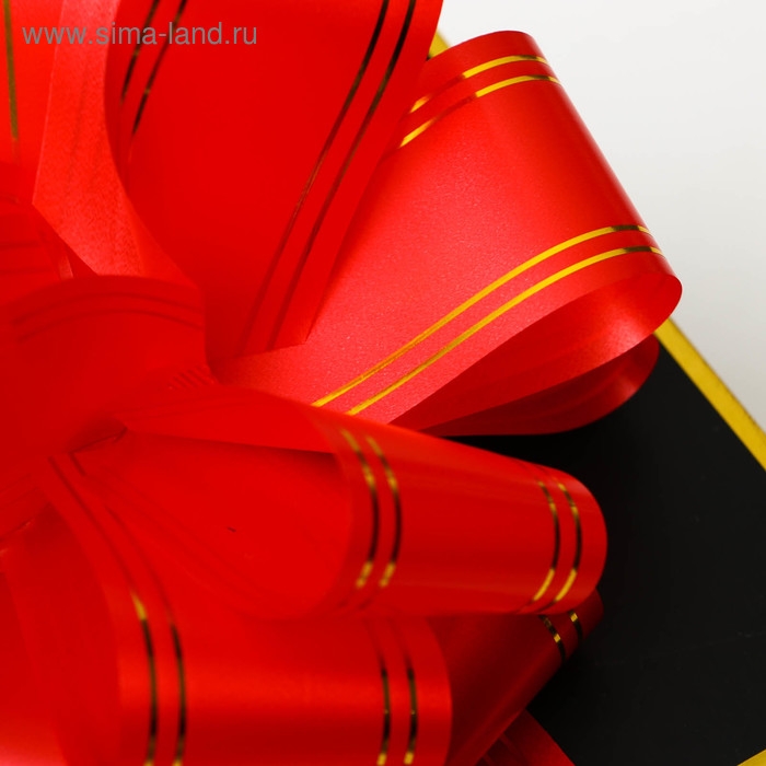 Бант-шар № 5  золотая полоса, красный Бант-шар № 5  золотая полоса, красный