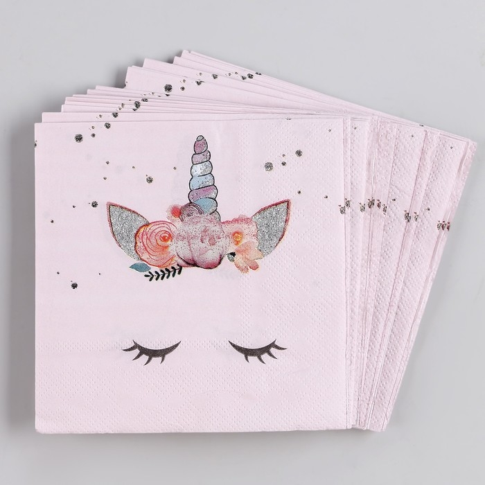 Салфетки бумажные «Твой единорожка», 25 × 25, набор 20 шт. Салфетки бумажные «Твой единорожка», 25 × 25, набор 20 шт.