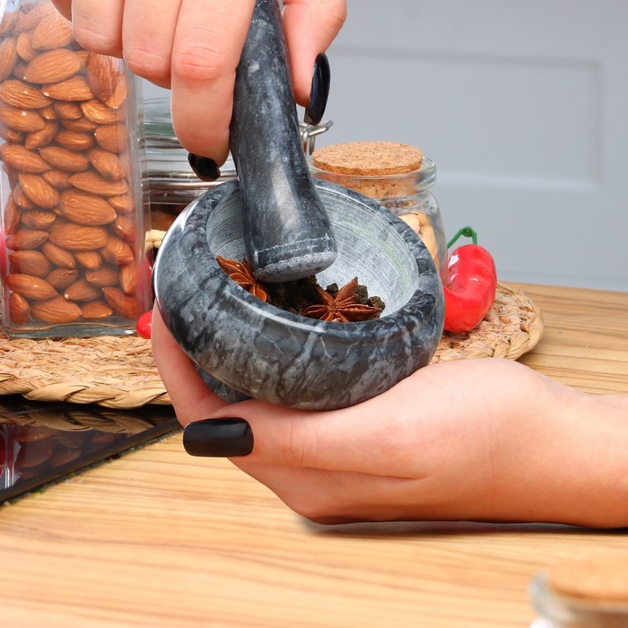 Ступка с пестиком малая, 75 мл, 5 см, № 4 Ступка с пестиком малая, 75 мл, 5 см, № 4